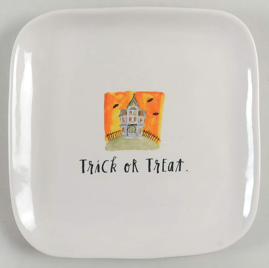 Happy Haunting Square Appetizer Plate by Magenta-1