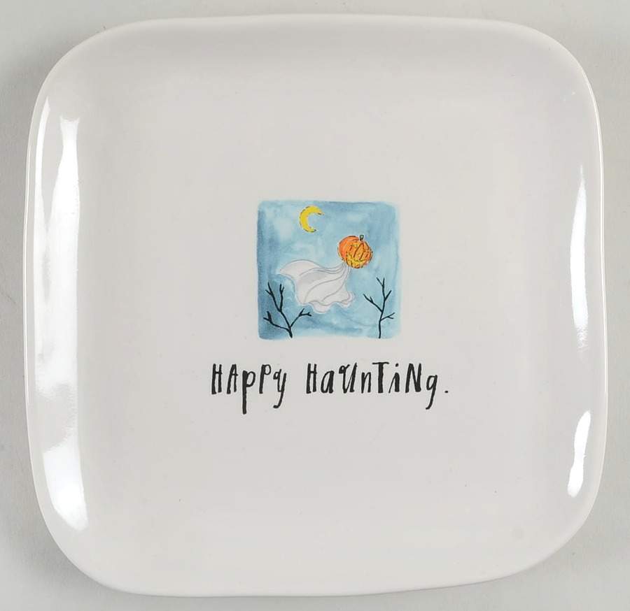Happy Haunting Square Appetizer Plate by Magenta-1