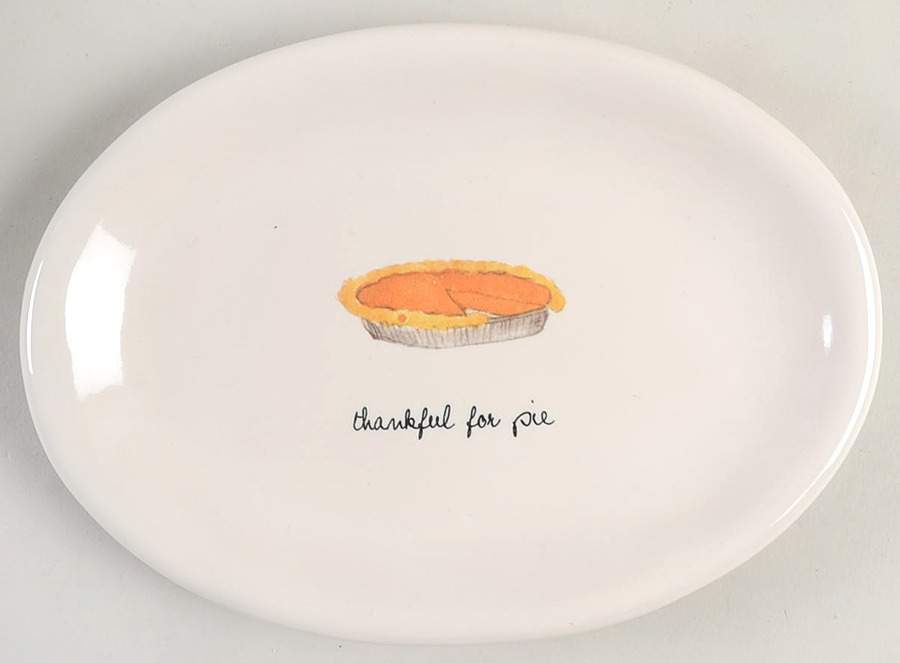 Pumpkin Pie 8" Oval Plate by Magenta-1