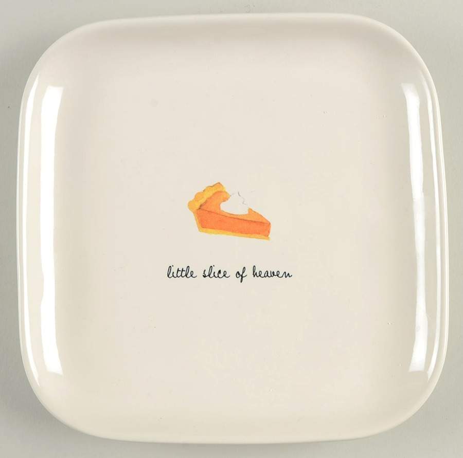 Pumpkin Pie Square Dessert Plate by Magenta-1