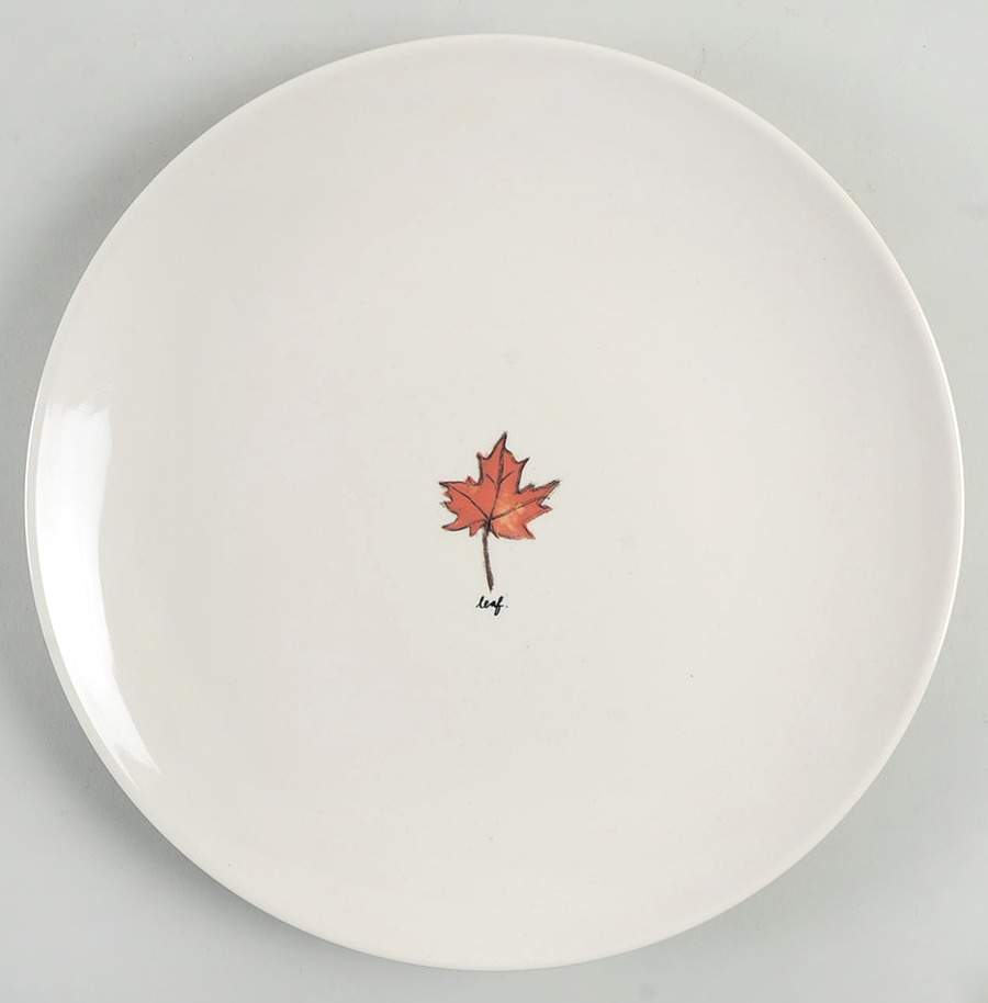 Acorn, Leaf and Pinecone Dinner Plate by Magenta-1