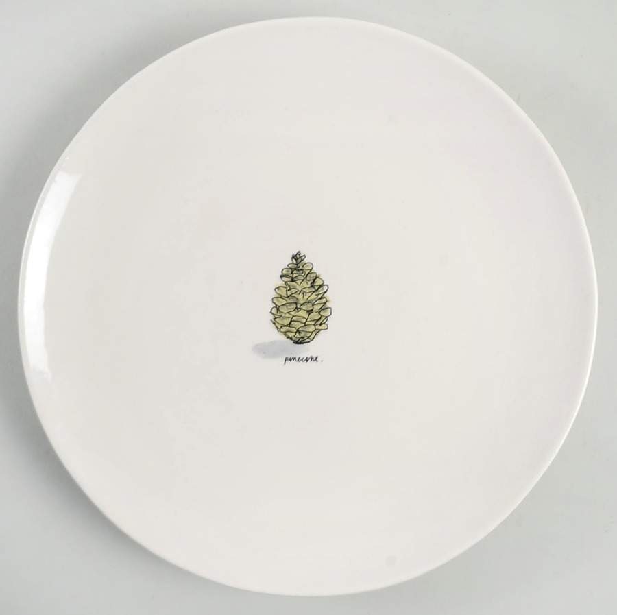 Acorn, Leaf and Pinecone Dinner Plate by Magenta-1