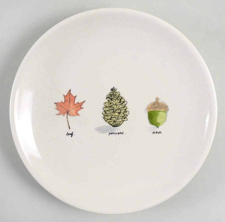 Acorn, Leaf and Pinecone Appetizer Plate by Magenta-1
