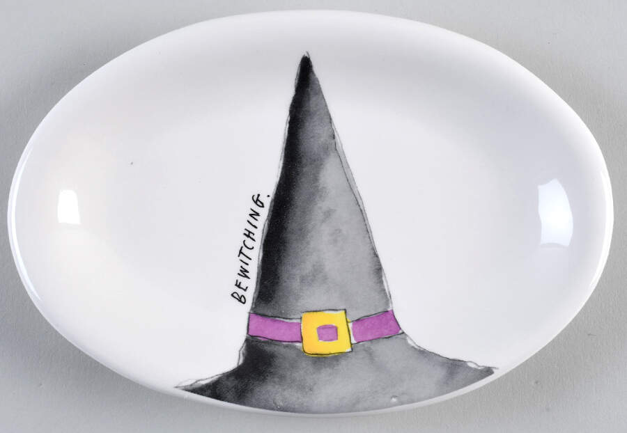 Trick Or Treat 8" Oval Plate by Magenta-1