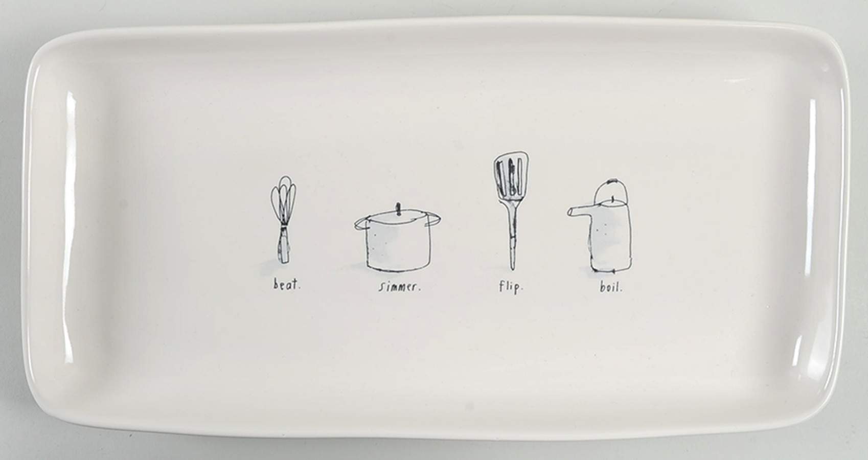 Cooking Icons 14" Rectangular Serving Platter by Magenta-1