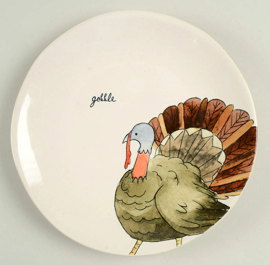 Happy Turkey Day Salad Plate by Magenta-1