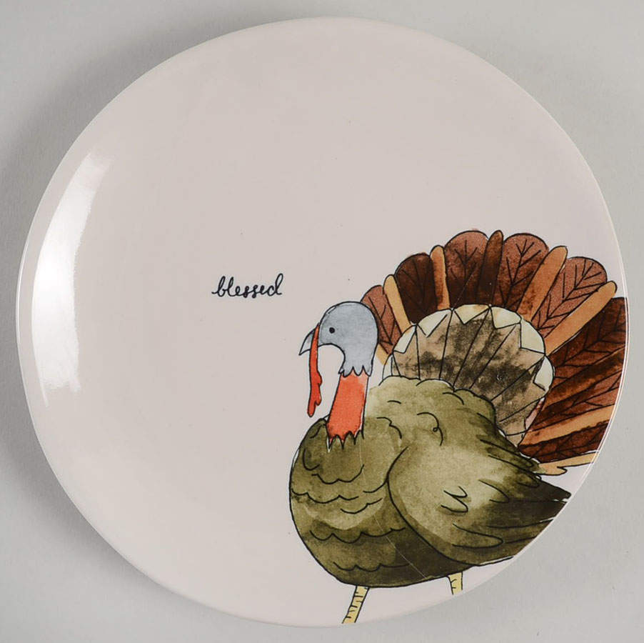 Happy Turkey Day Salad Plate by Magenta-1