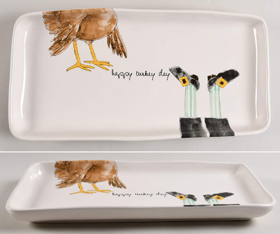 Happy Turkey Day Large Sandwich Tray by Magenta-1