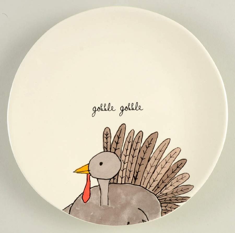 Happy Turkey Day Salad Plate by Magenta-1