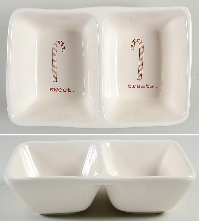 Christmas (Sweet, Joy, Kiss, Comfort) (2 Part) Rectangular Divided Dish by Magenta-1