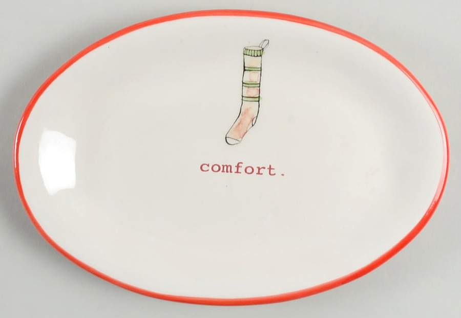 Christmas (Sweet, Joy, Kiss, Comfort) 8" Oval Plate by Magenta-1