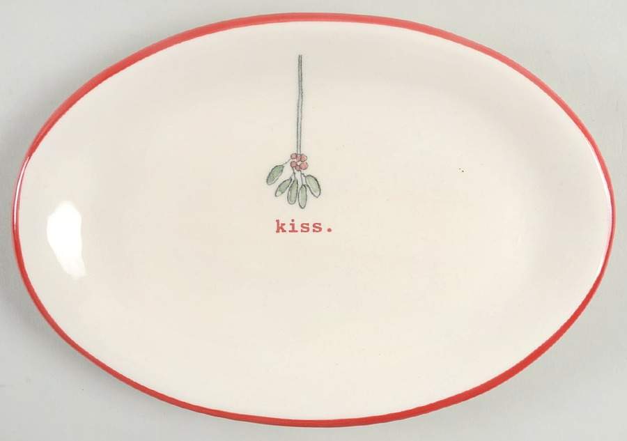 Christmas (Sweet, Joy, Kiss, Comfort) 8" Oval Plate by Magenta-1
