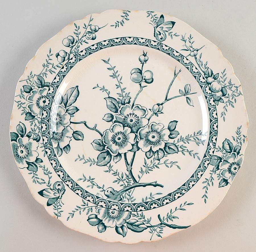 Medway Decor Green Dinner Plate by Alfred Meakin-1