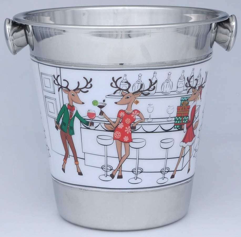 Reindeer Metal Wine Cooler by Mikasa-1