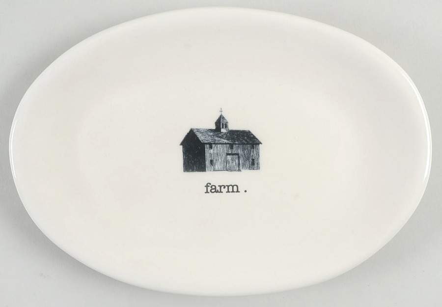 Farmyard 8" Oval Plate by Magenta-1