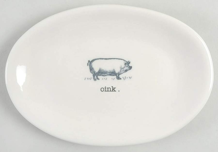 Farmyard 8" Oval Plate by Magenta-1