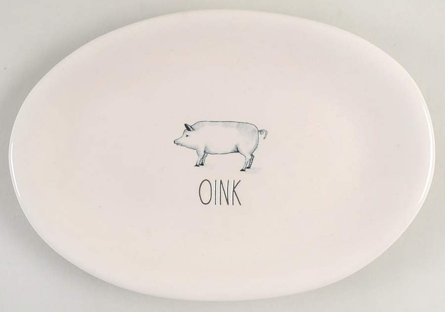 Farmyard 8" Oval Plate by Magenta-1