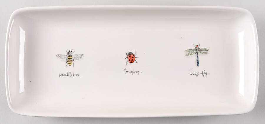 Garden Insects (Script) 13" Rectangular Tray by Magenta-1