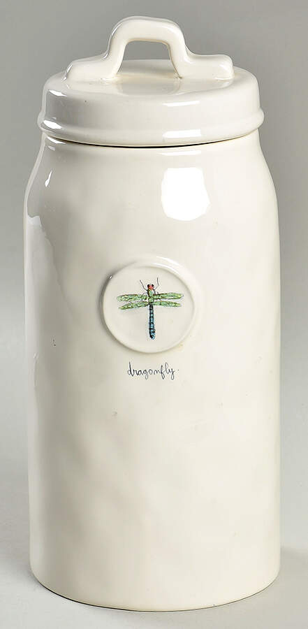 Garden Insects (Script) Large Canister & Lid by Magenta-1