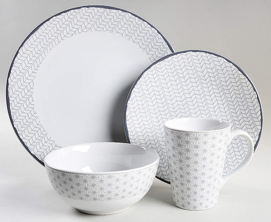 Avery Medley Gray 4 Piece Place Setting by Mikasa-1