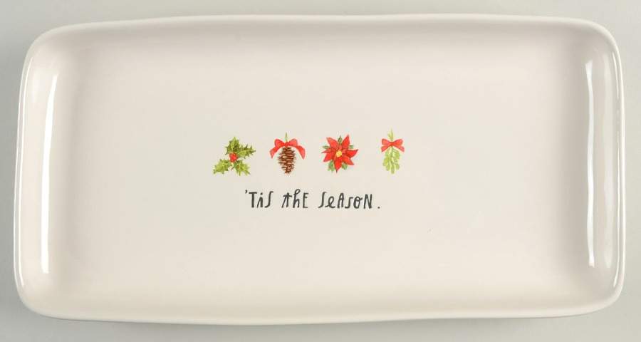 Christmas Plants 14" Rectangular Serving Platter by Magenta-1