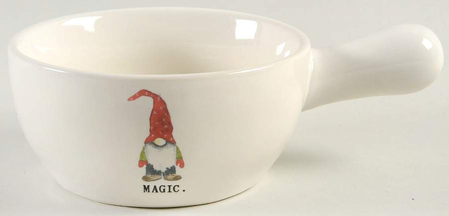 Christmas Gnomes Individual Handled Soup Bowl by Magenta-1