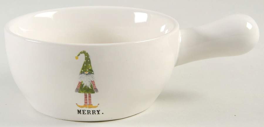 Christmas Gnomes Individual Handled Soup Bowl by Magenta-1