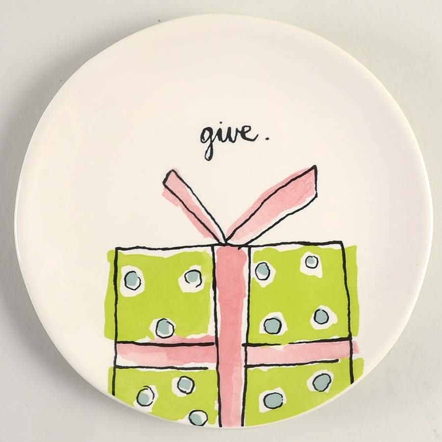 Christmas (Believe, Wish, Give, Merry) Salad Plate by Magenta-1