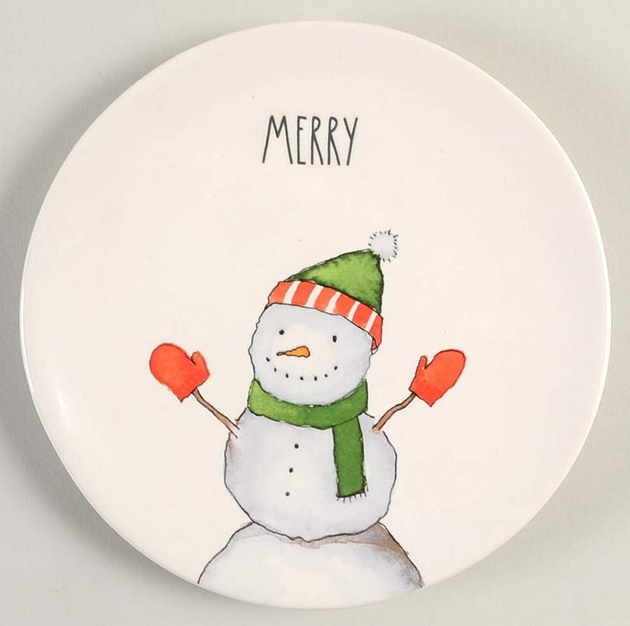Christmas (Believe, Wish, Give, Merry) Appetizer Plate by Magenta-1