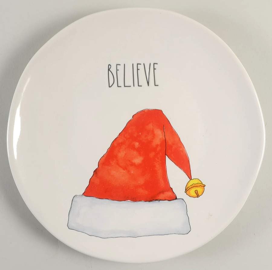 Christmas (Believe, Wish, Give, Merry) Dinner Plate by Magenta-1