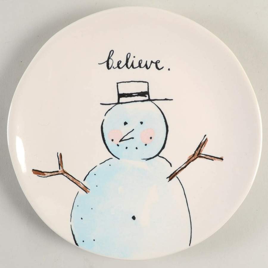 Christmas (Believe, Wish, Give, Merry) Salad Plate by Magenta-1