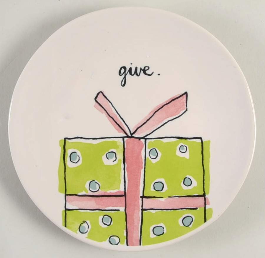 Christmas (Believe, Wish, Give, Merry) Appetizer Plate by Magenta-1