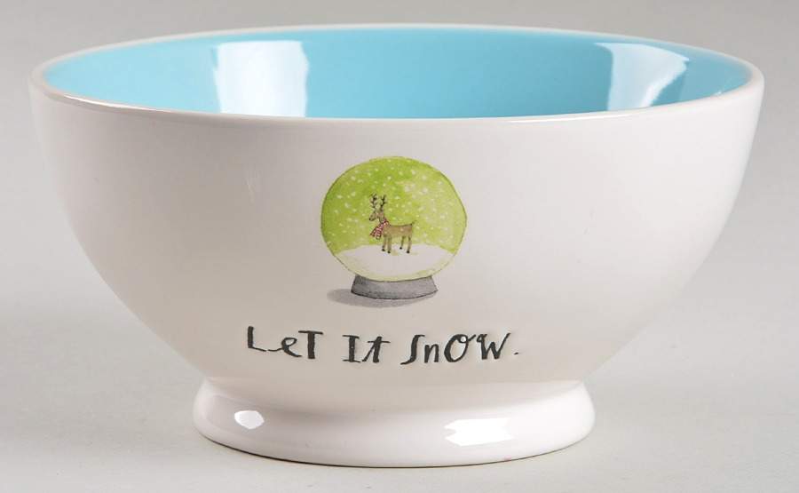 Let It Snow Globe 5" All Purpose Bowl by Magenta-1