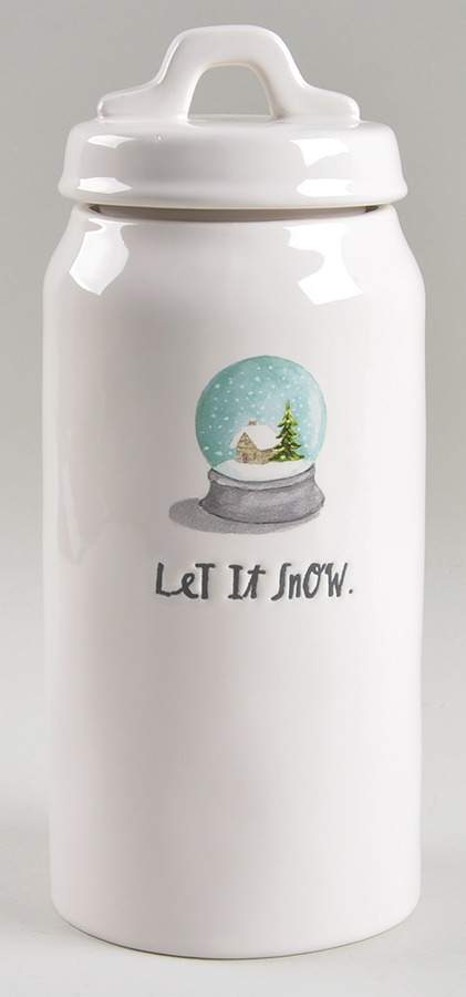 Let It Snow Globe Large Canister & Lid by Magenta-1
