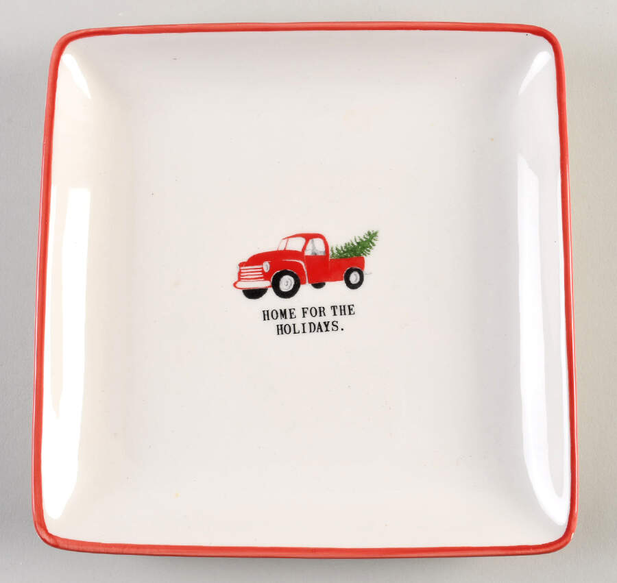 Home for the Holidays Square Salad Plate by Magenta-1
