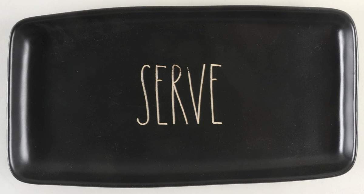 Farmhouse Black 14" Rectangular Serving Platter by Magenta-1