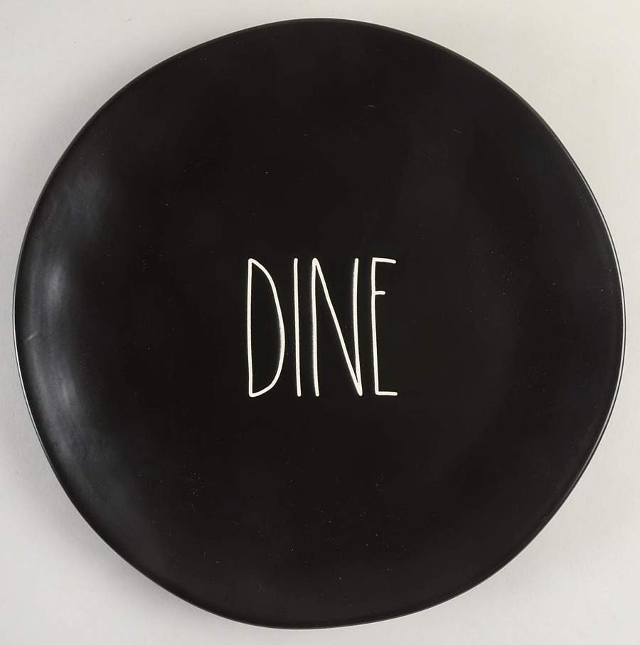 Farmhouse Black Dinner Plate by Magenta-1
