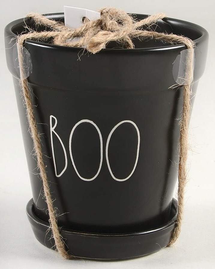 Farmhouse Black 4" Planter w/Attached Underplate by Magenta-1