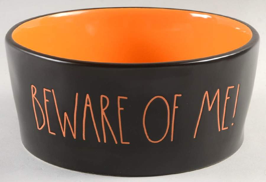 Farmhouse Black Large Dog Bowl by Magenta-1