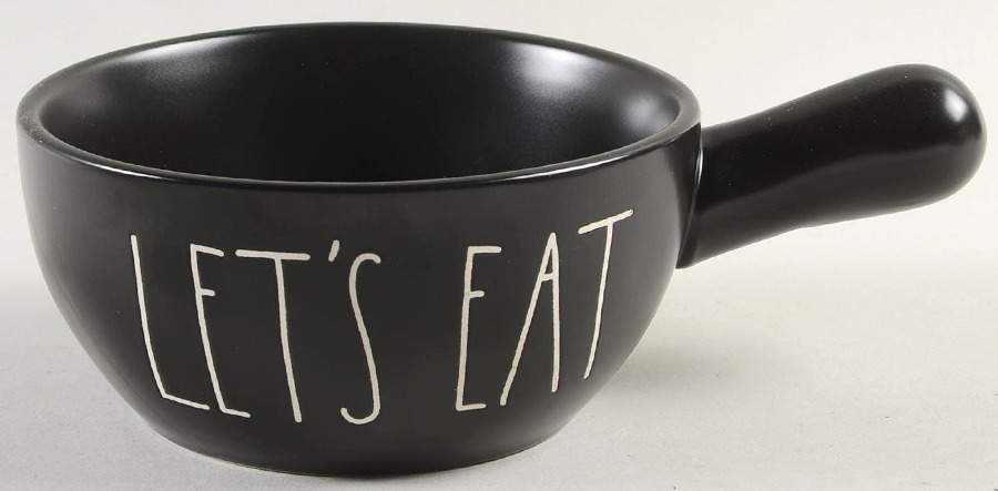 Farmhouse Black Individual Handled Soup Bowl by Magenta-1
