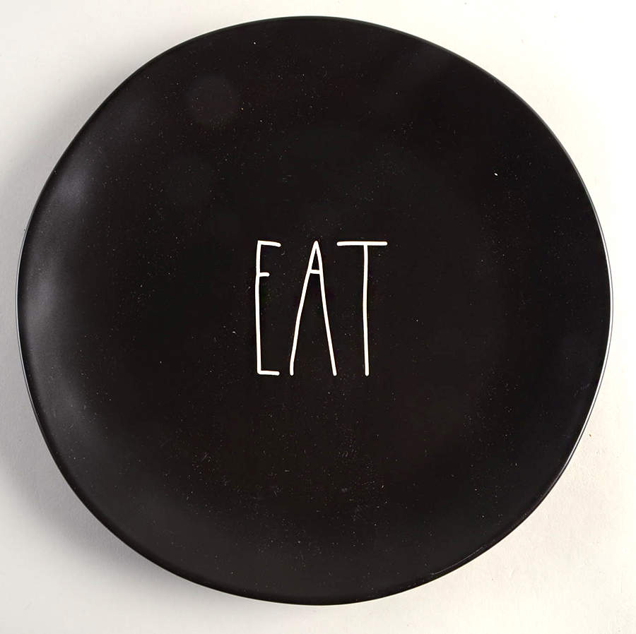 Farmhouse Black Dinner Plate by Magenta-1