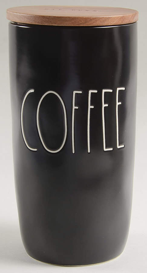 Farmhouse Black Coffee Canister & Wood Lid by Magenta-1