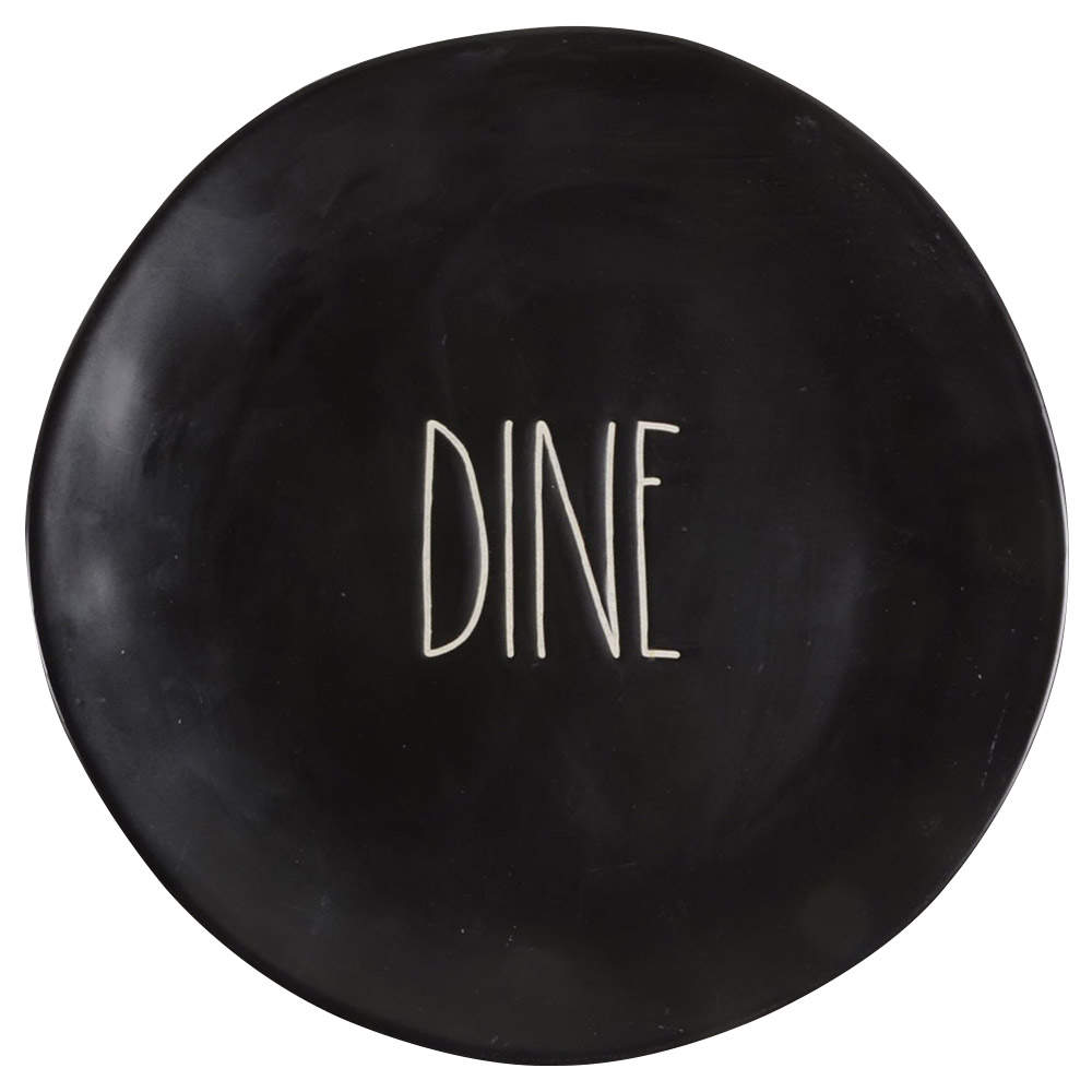 Farmhouse Black Dinner Plate by Magenta-1