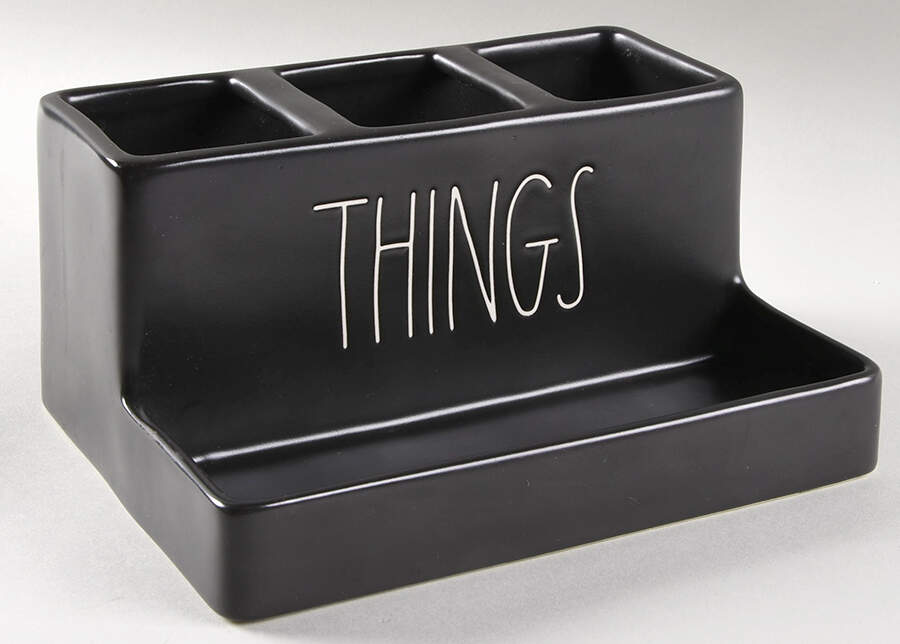 Farmhouse Black Desk Organizer by Magenta-1