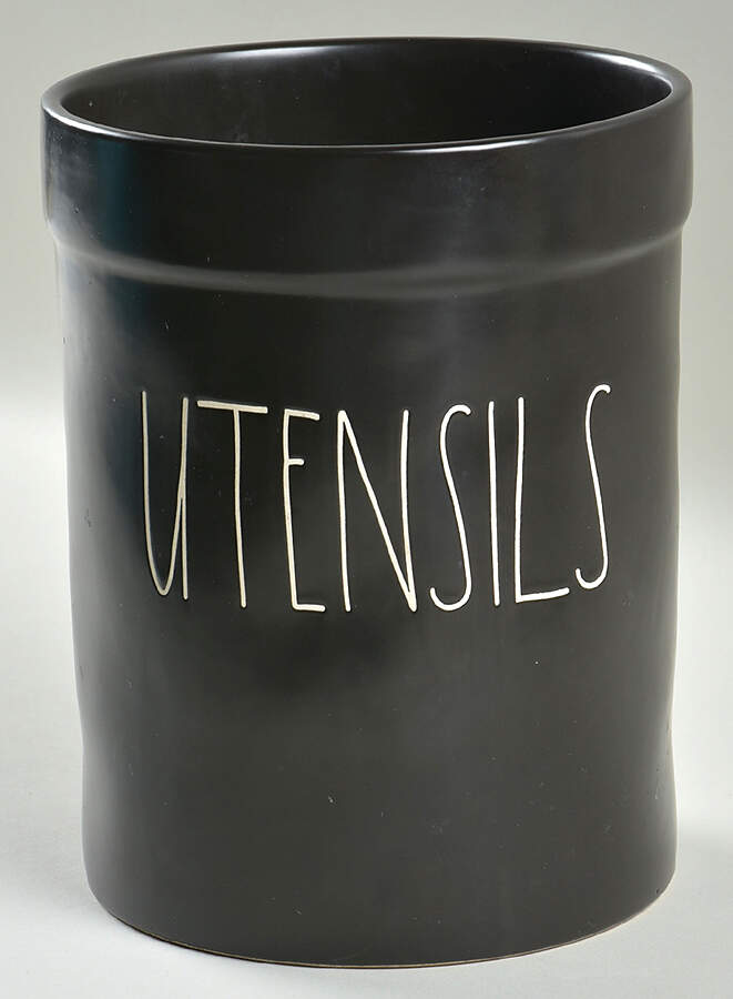 Farmhouse Black Utensil Holder by Magenta-1