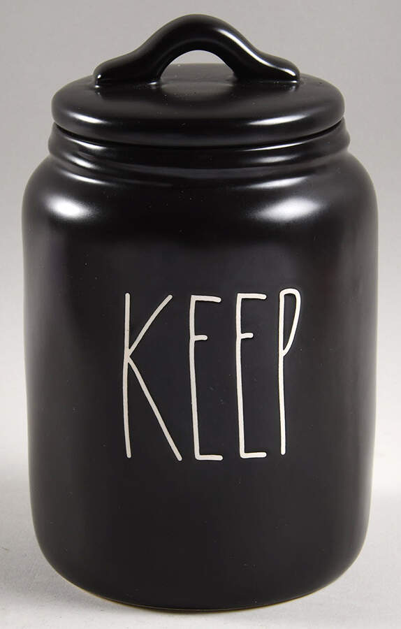 Farmhouse Black Medium Canister & Lid by Magenta-1