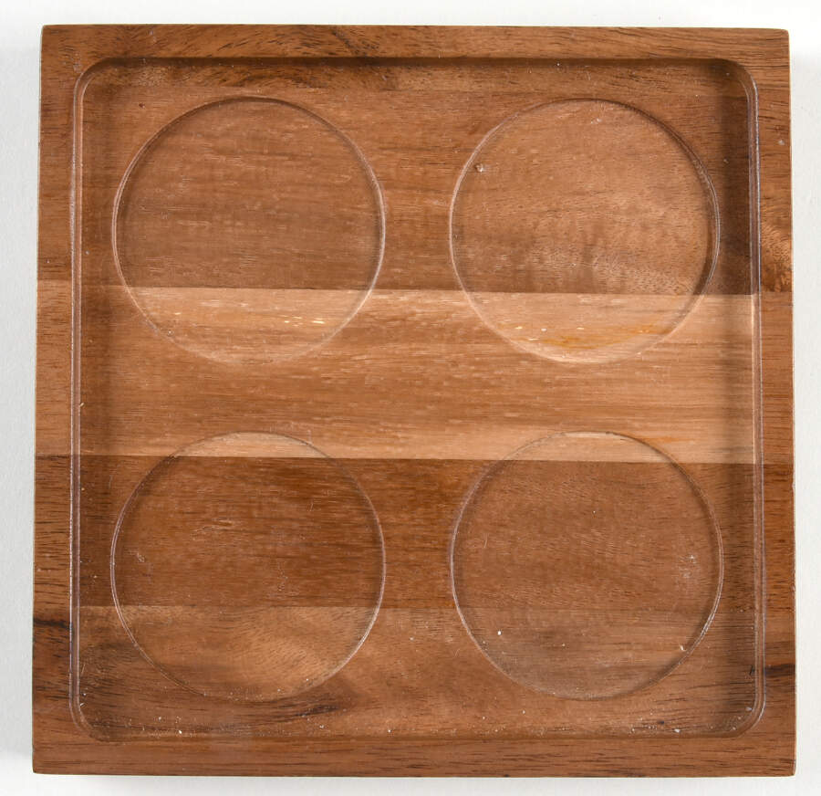 Farmhouse Black Wood Tray for - Set of 4 Spice Jar by Magenta-1