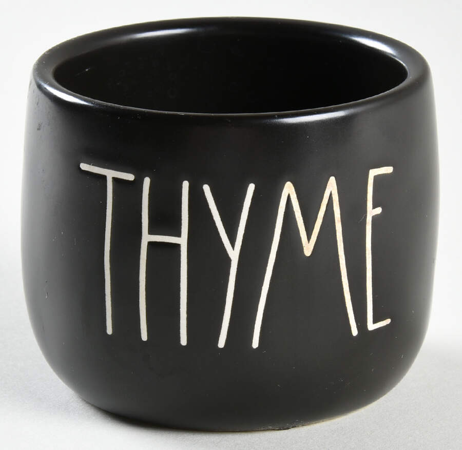 Farmhouse Black Spice Jar Set Individual Jar No Lid by Magenta-1