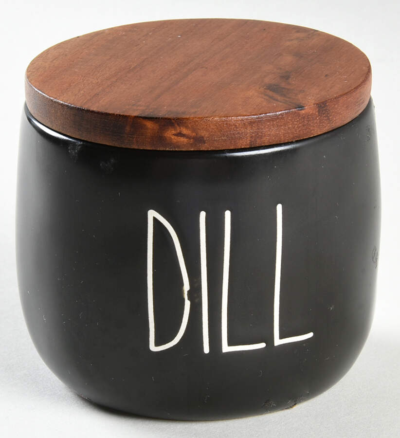 Farmhouse Black Spice Jar Set Individual Jar & Lid by Magenta-1
