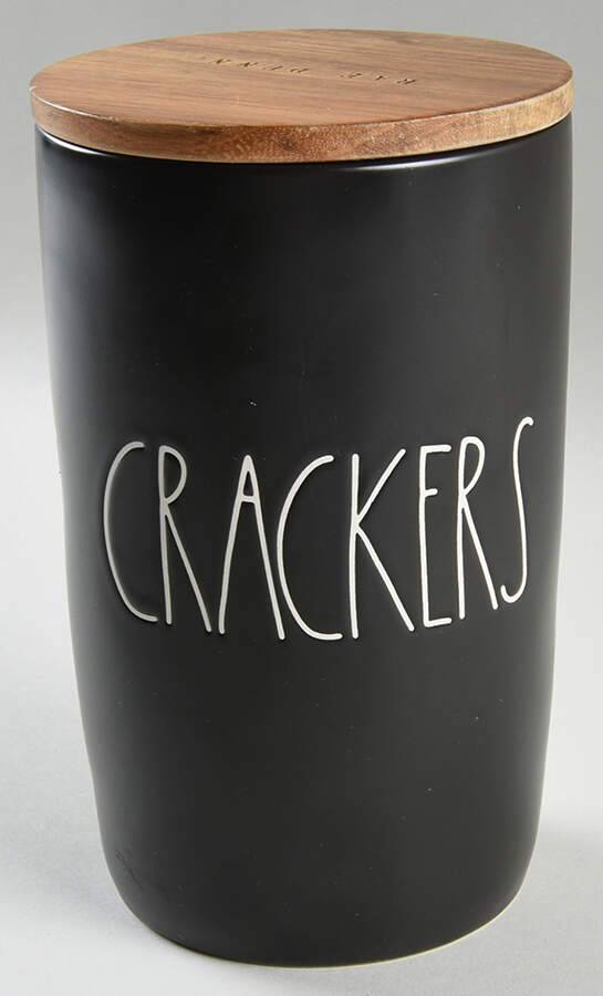 Farmhouse Black Cracker Jar & Lid by Magenta-1